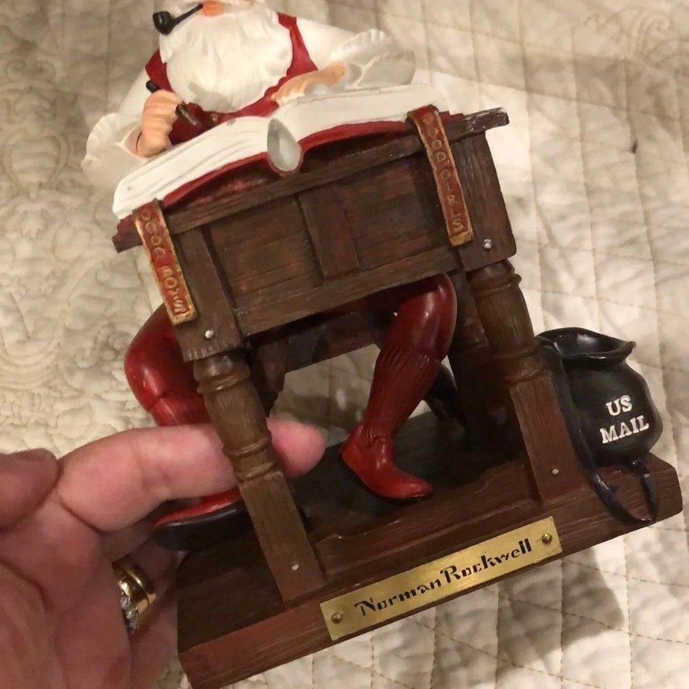 Norman Rockwell Santa’s List Figurine